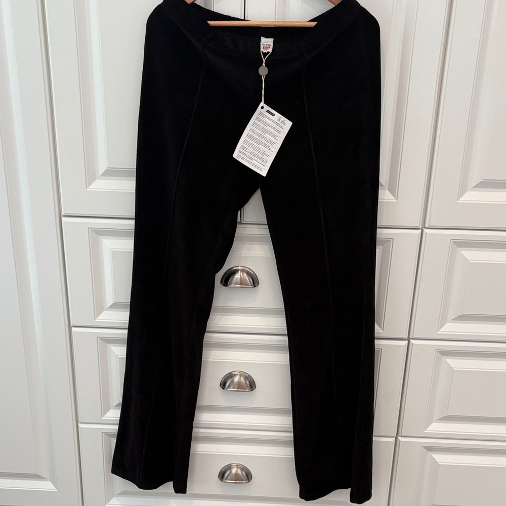Re/Done Black Velvet Pants